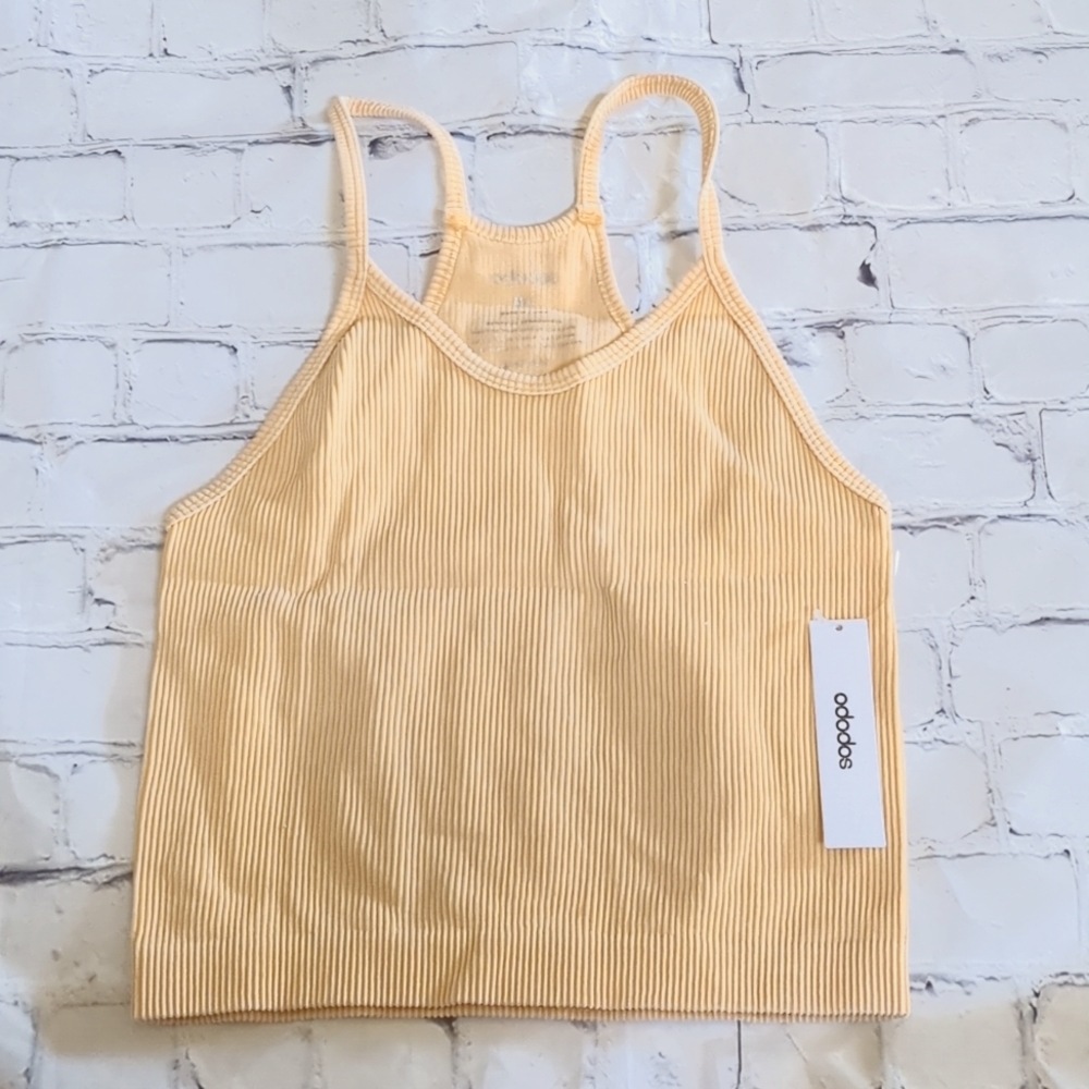 Ododos Washed Seamless Rib Knit Camisole Tank Top, M/L, NWT